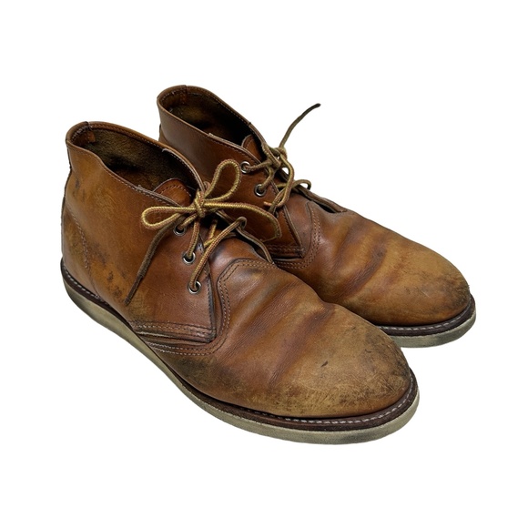 Red Wing 3140 Mens 10.5 Boots Brown Chukka Leather LaceUp AnkleHigh Work Casual - Picture 1 of 9